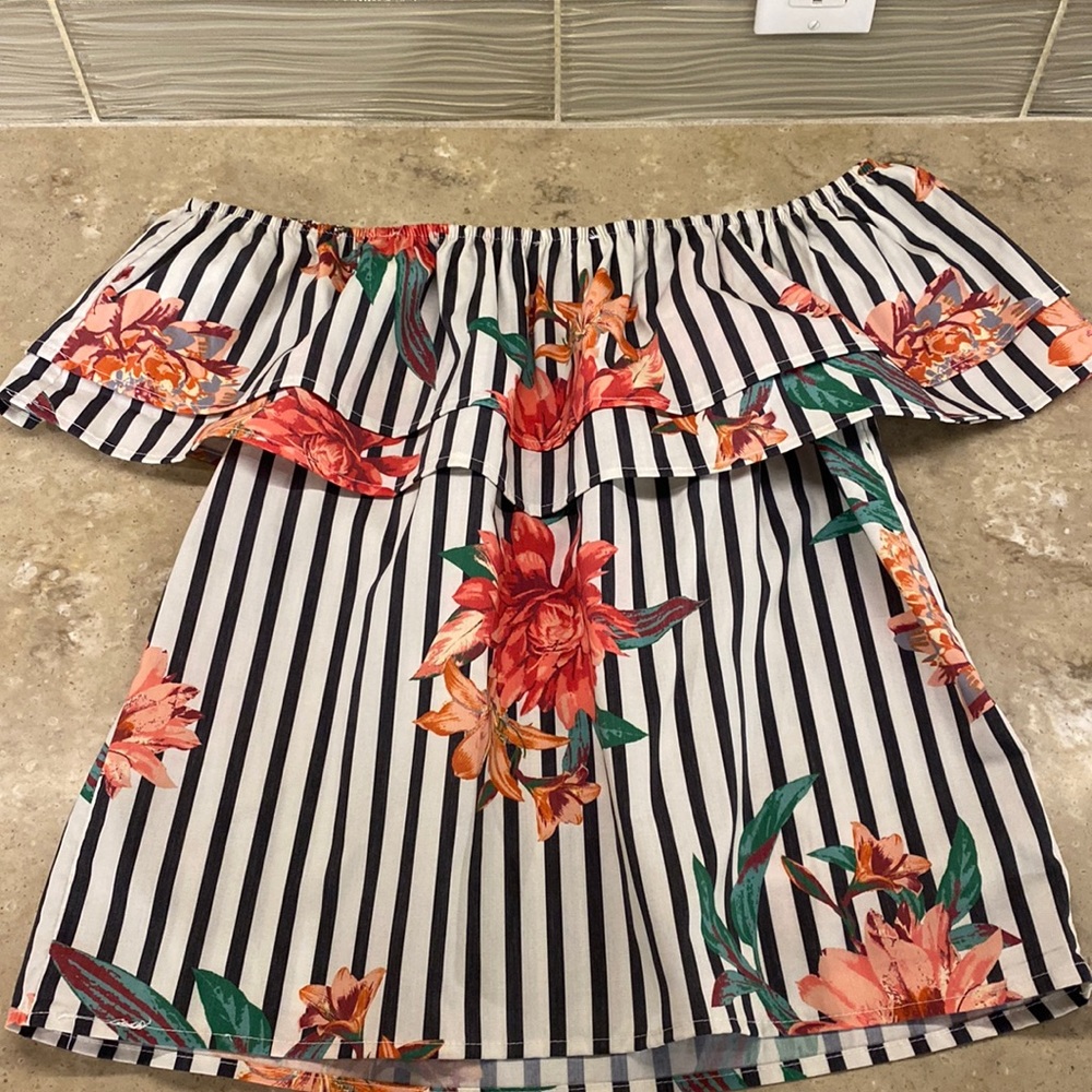 Flying Tomato Off the Shoulder Top